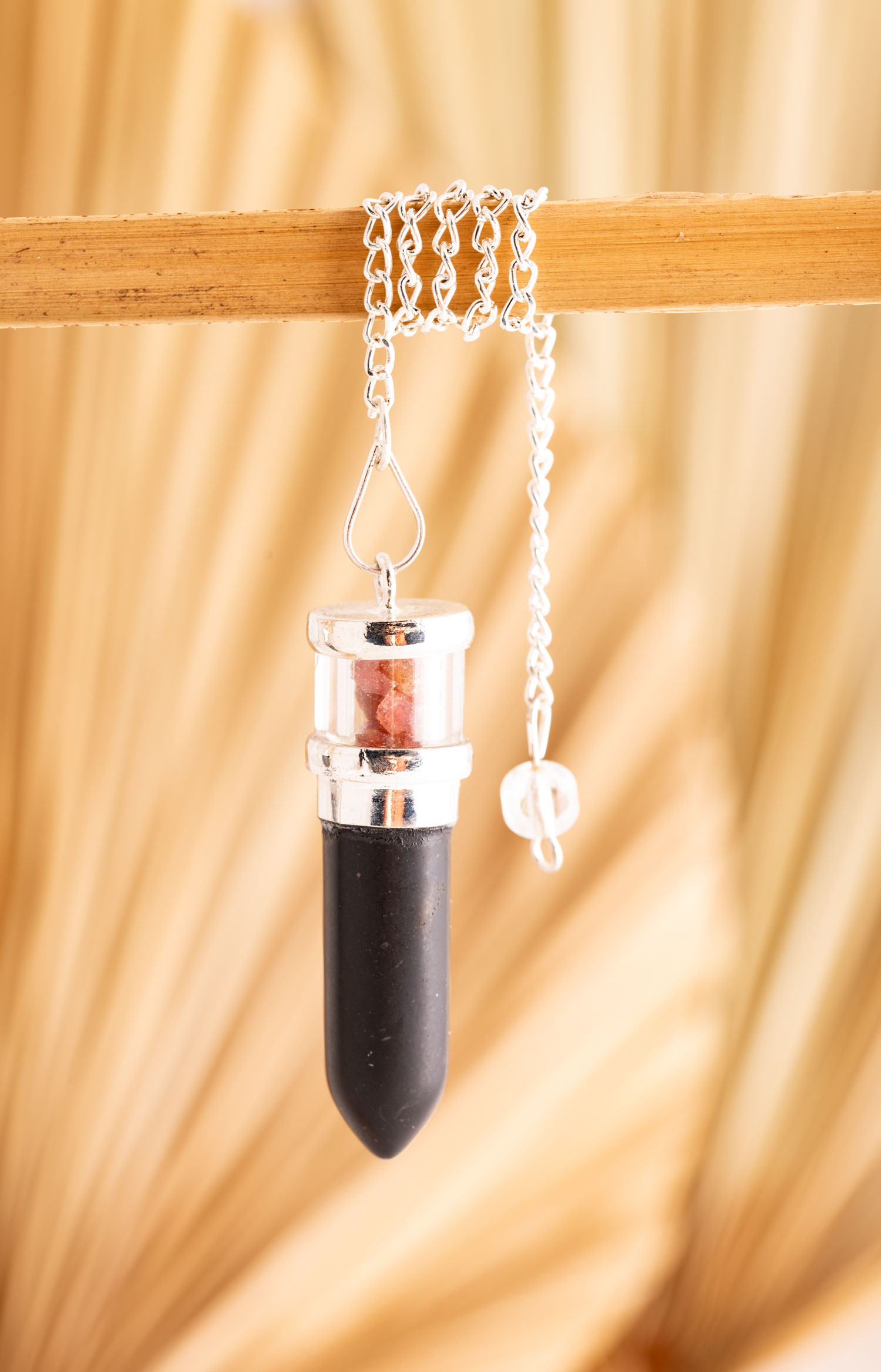Schungit-Pendel mit Turmalin, Produktbild 2
