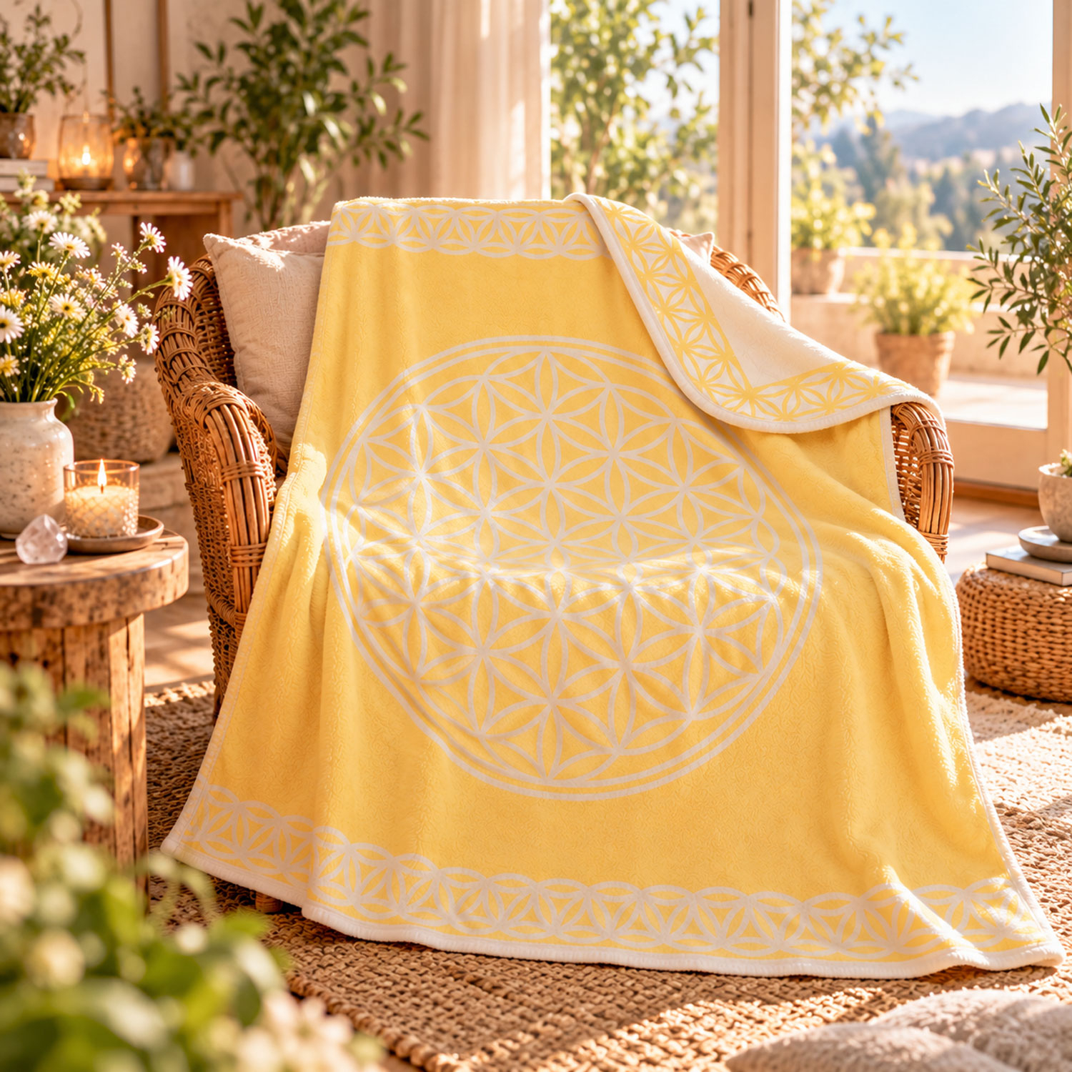 Decke „Blume des Lebens“, Produktbild 4