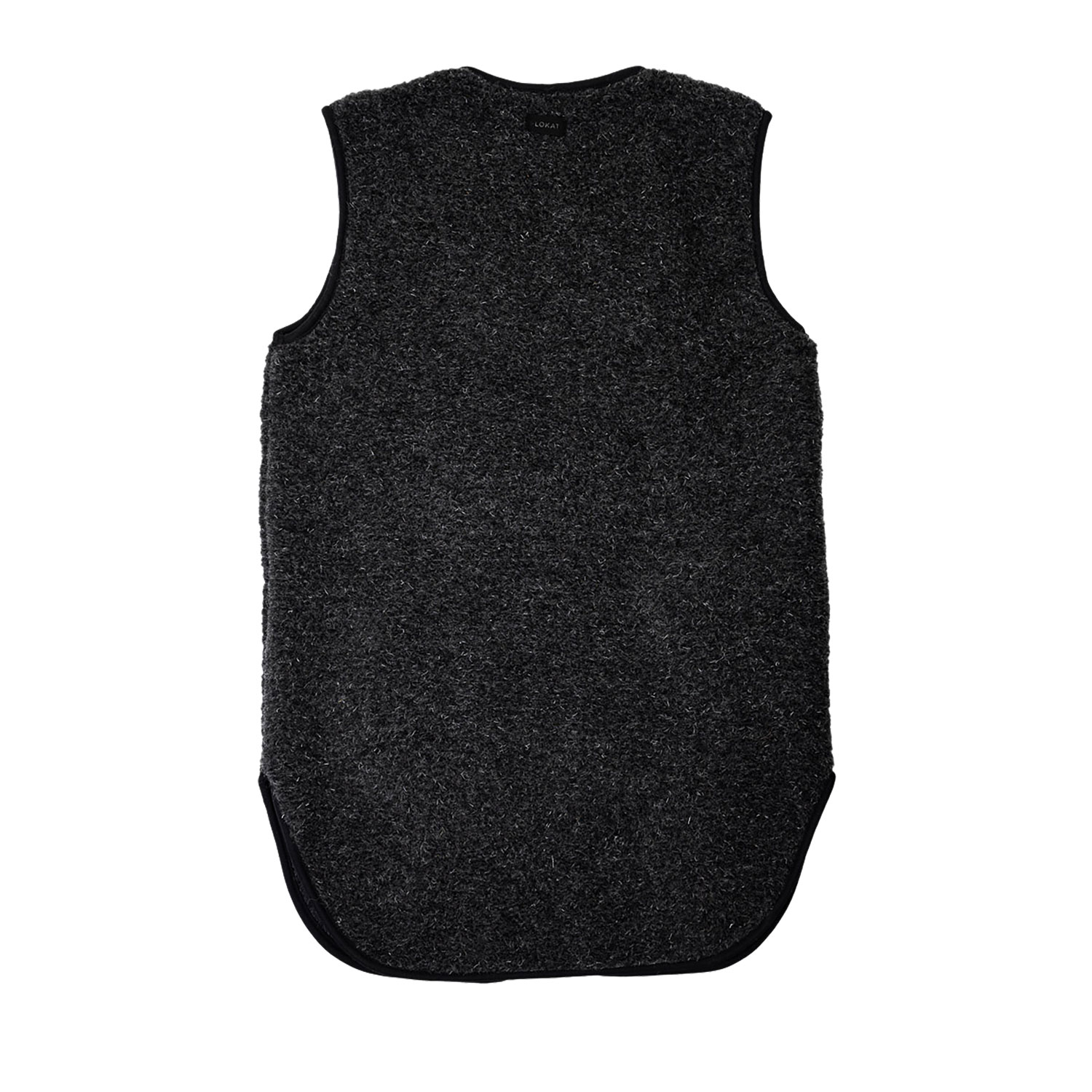 Merino-Weste lang, schwarz, Schwarz, Produktbild 6