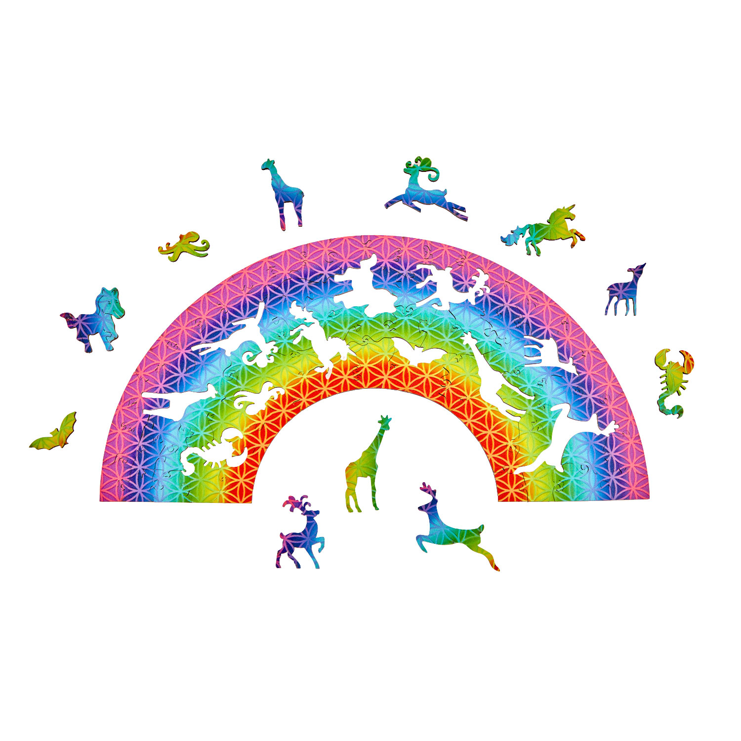 Holzpuzzle „Chakra-Regenbogen“, Produktbild 4