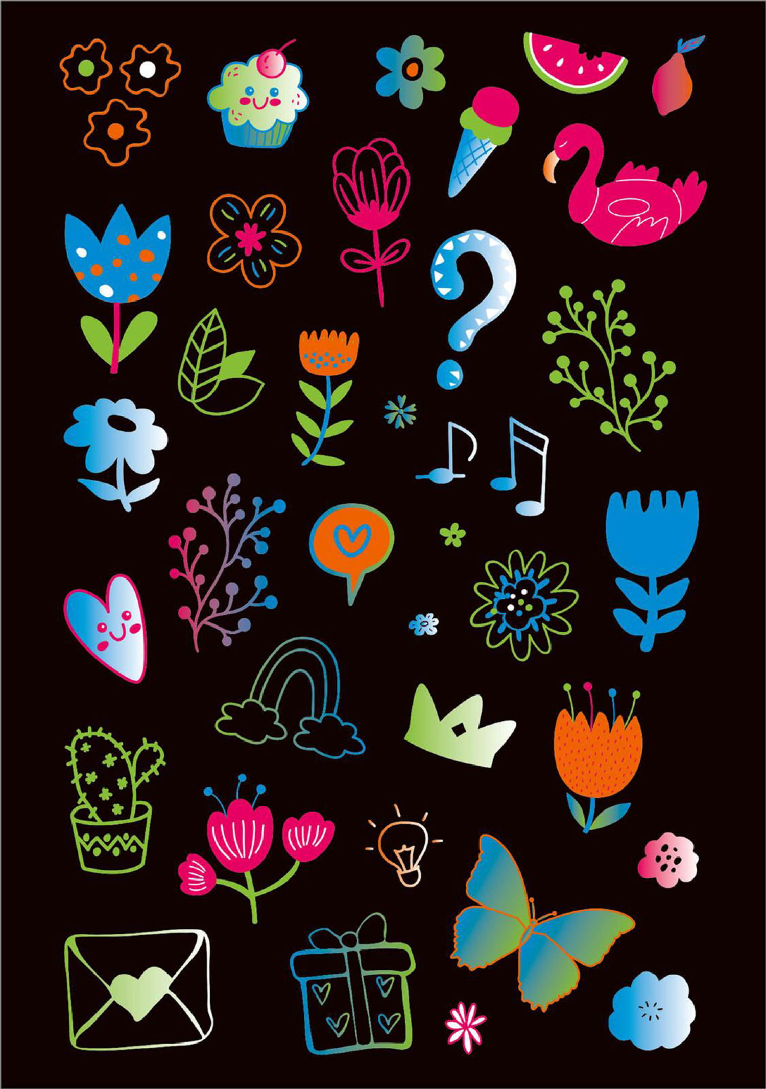 Neon Sticker – Flamingo, Produktbild 3