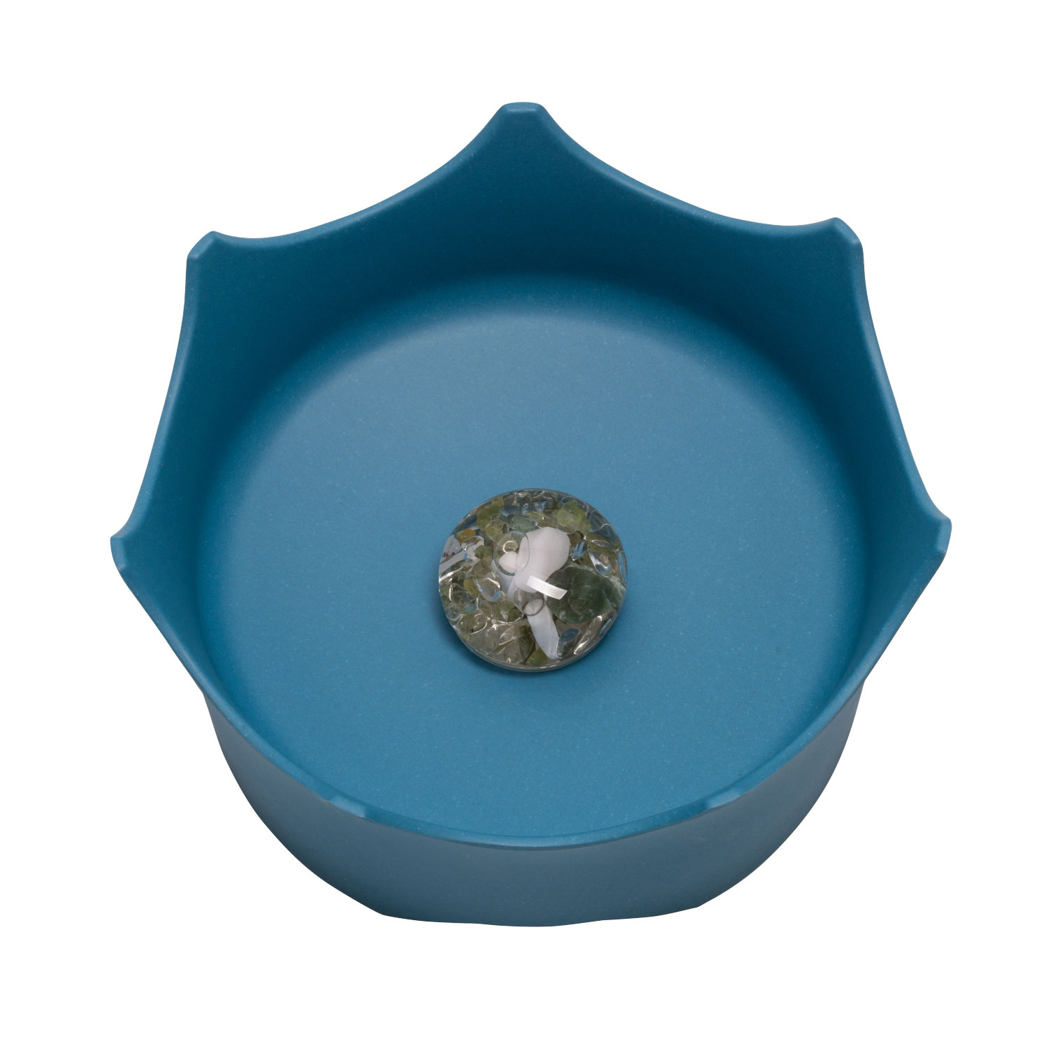 CrownJuwel Edelsteinwasserschale für Katzen und Hunde, ozeanblau, Produktbild 1