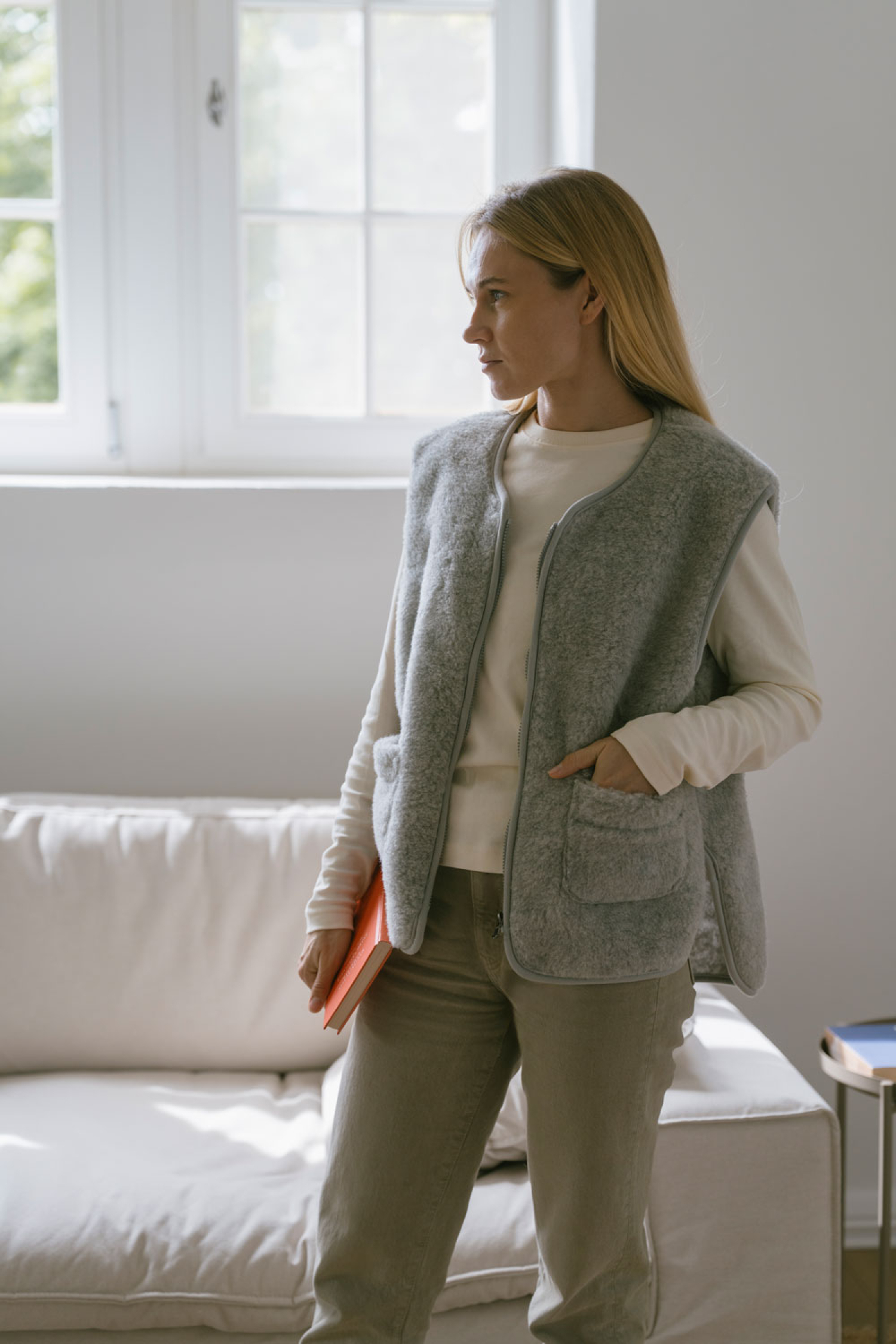 Merino-Weste „Island“, grau, Produktbild 4
