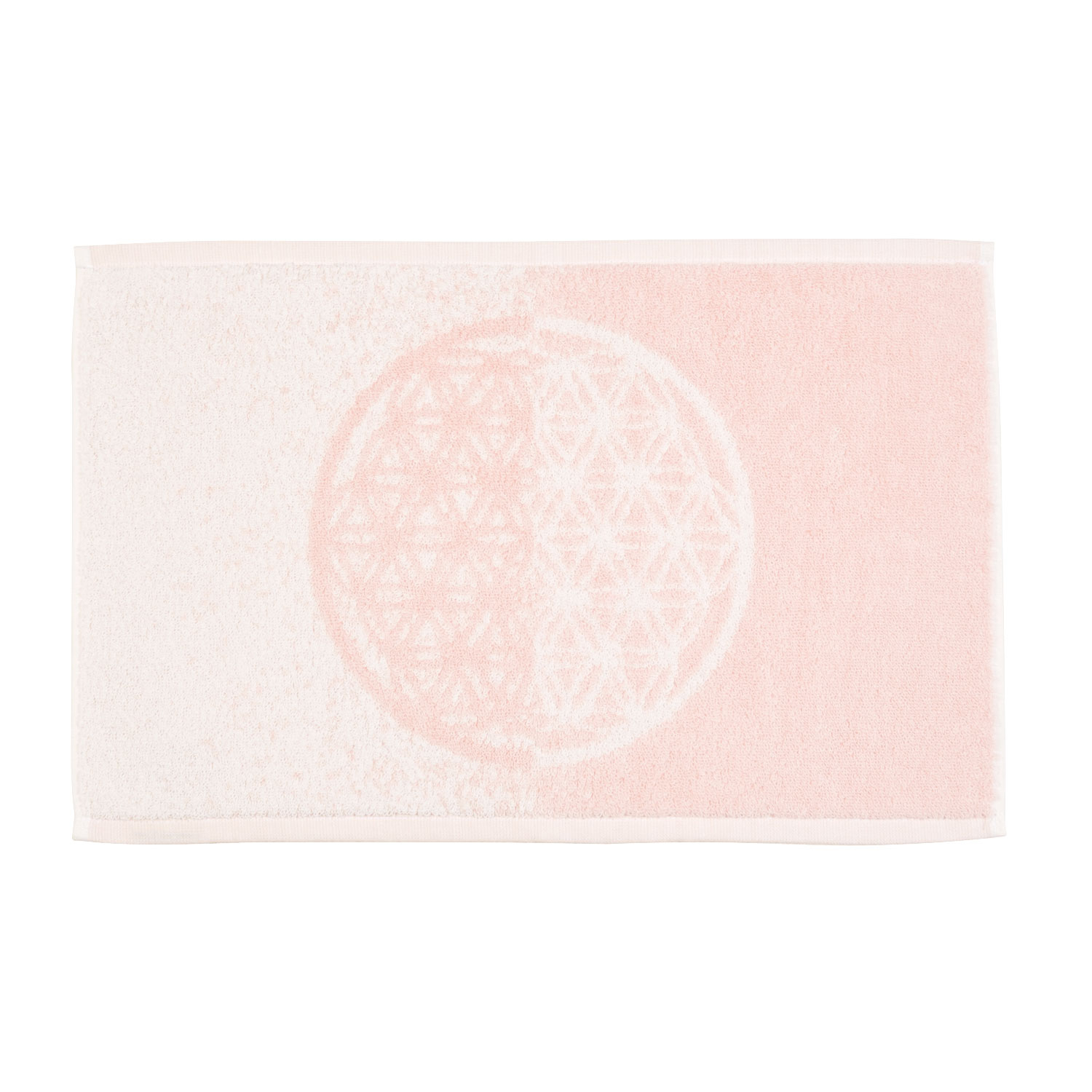 Gästehandtuch “Blume des Lebens”, weiß/rosa, Produktbild 1