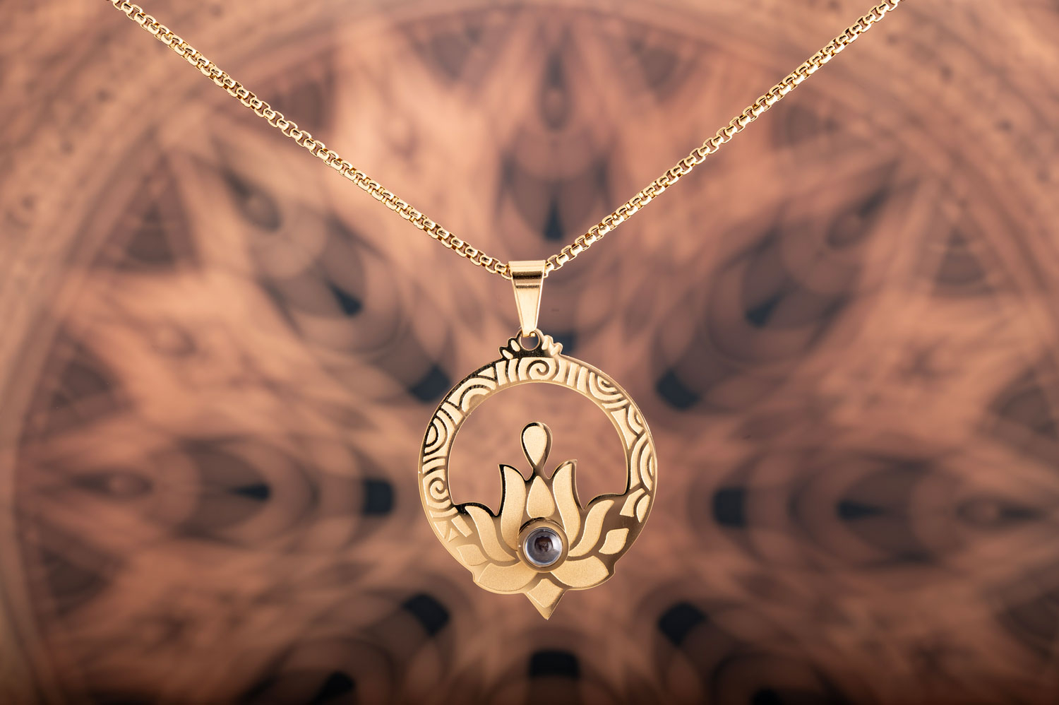 Kette „Lotus“, vergoldet, Produktbild 2