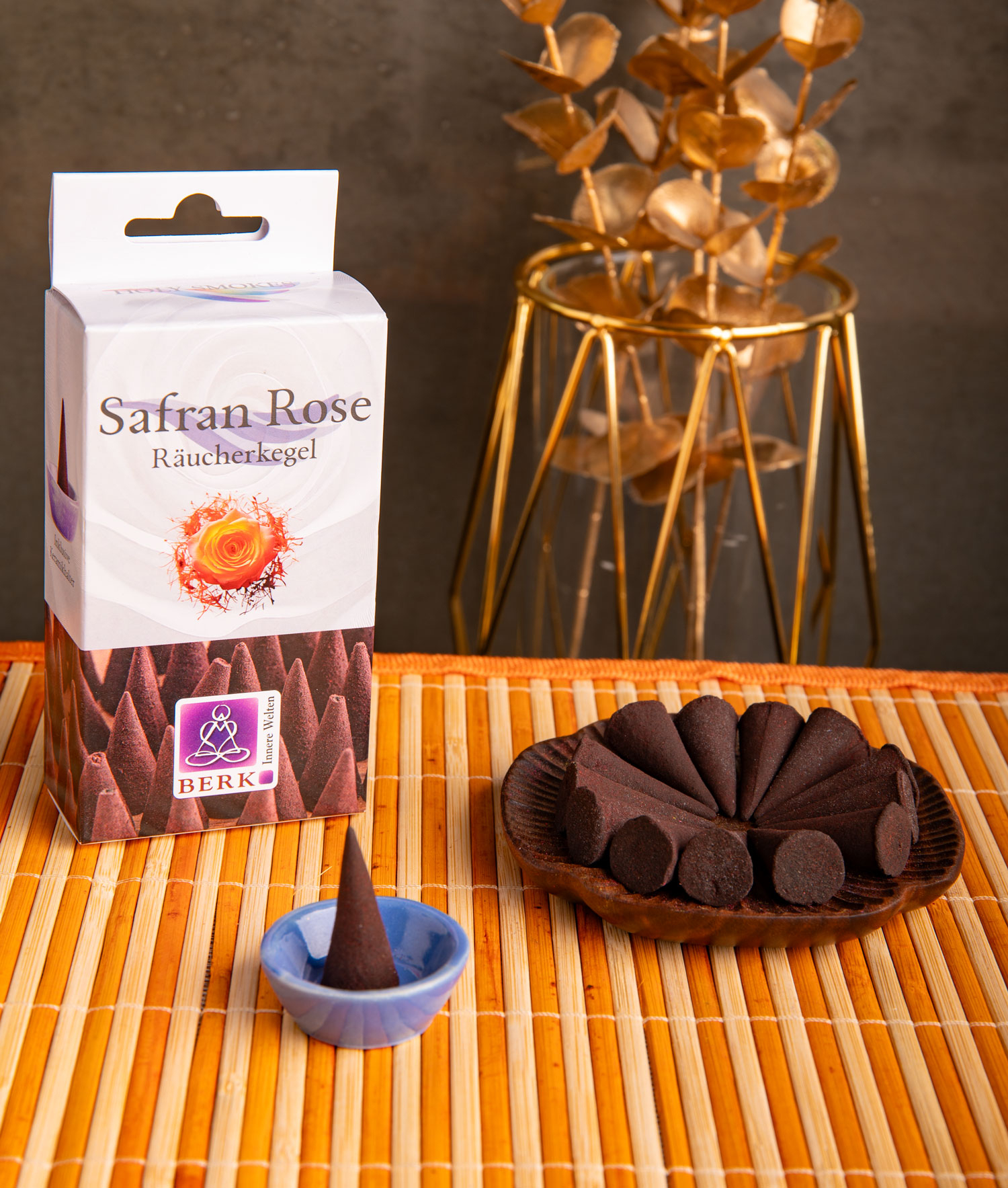 Räucherkegel „Safran Rose“, Produktbild 2