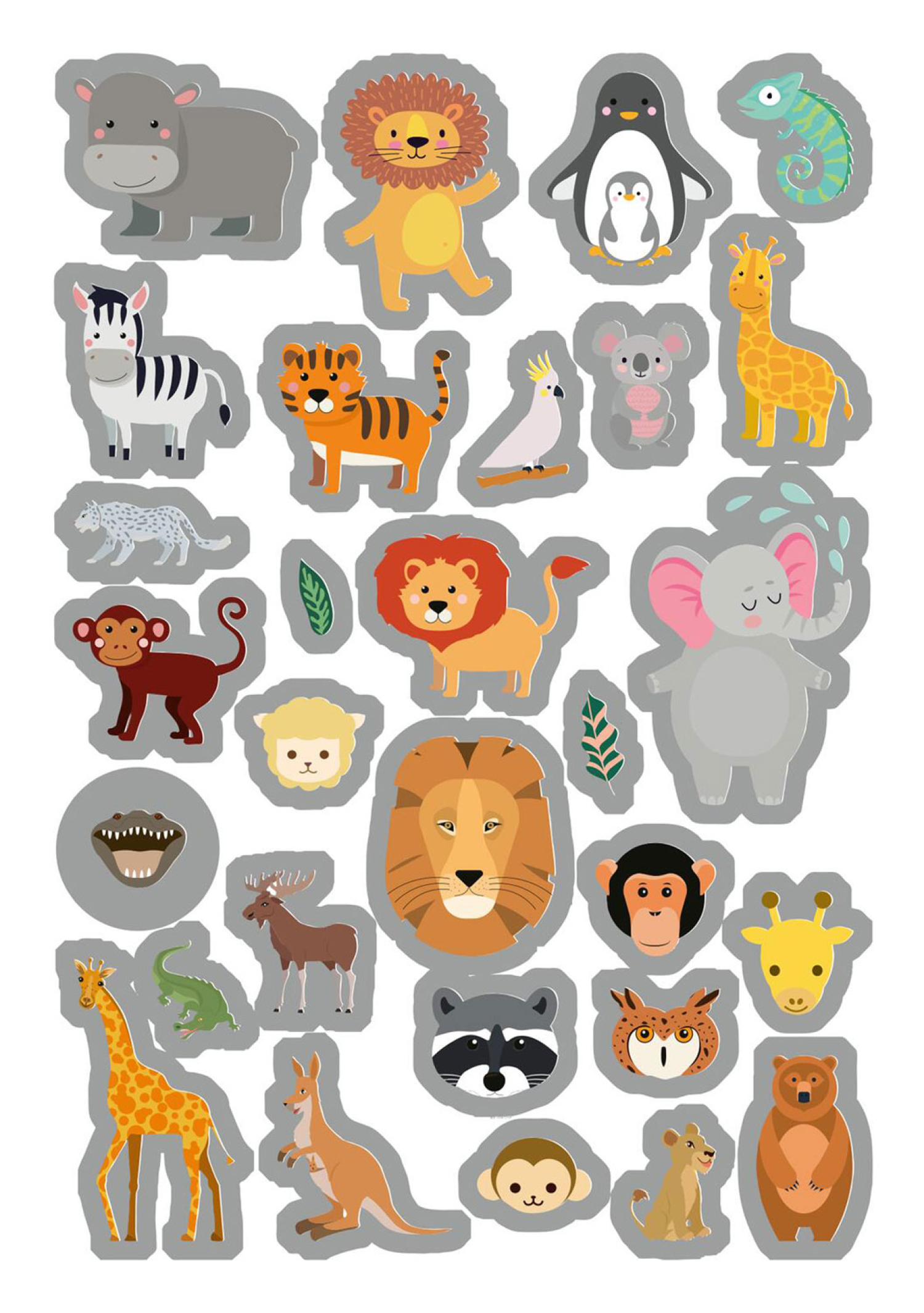 Metallic Sticker – Wilde Tiere, Produktbild 2