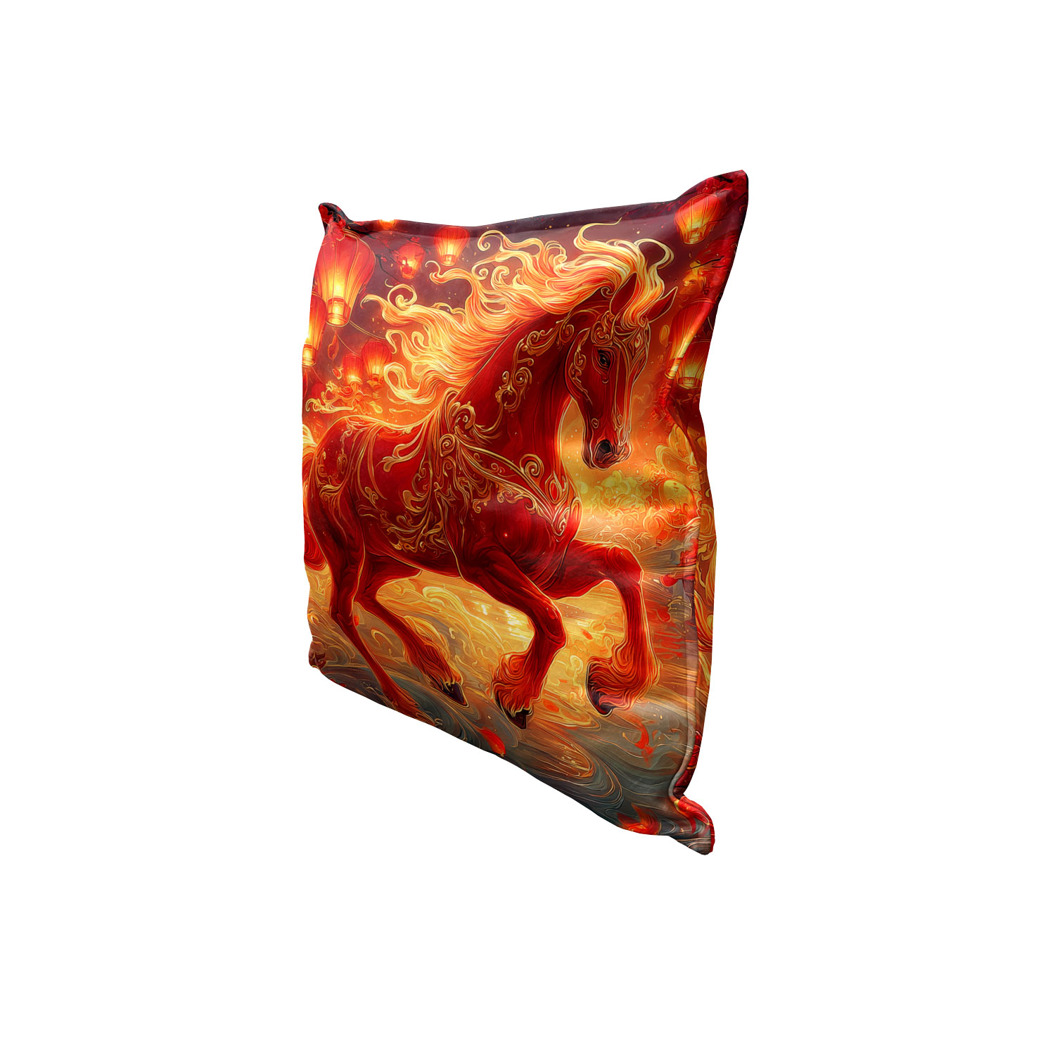 Kissenhülle „Feuerpferd“, Produktbild 2