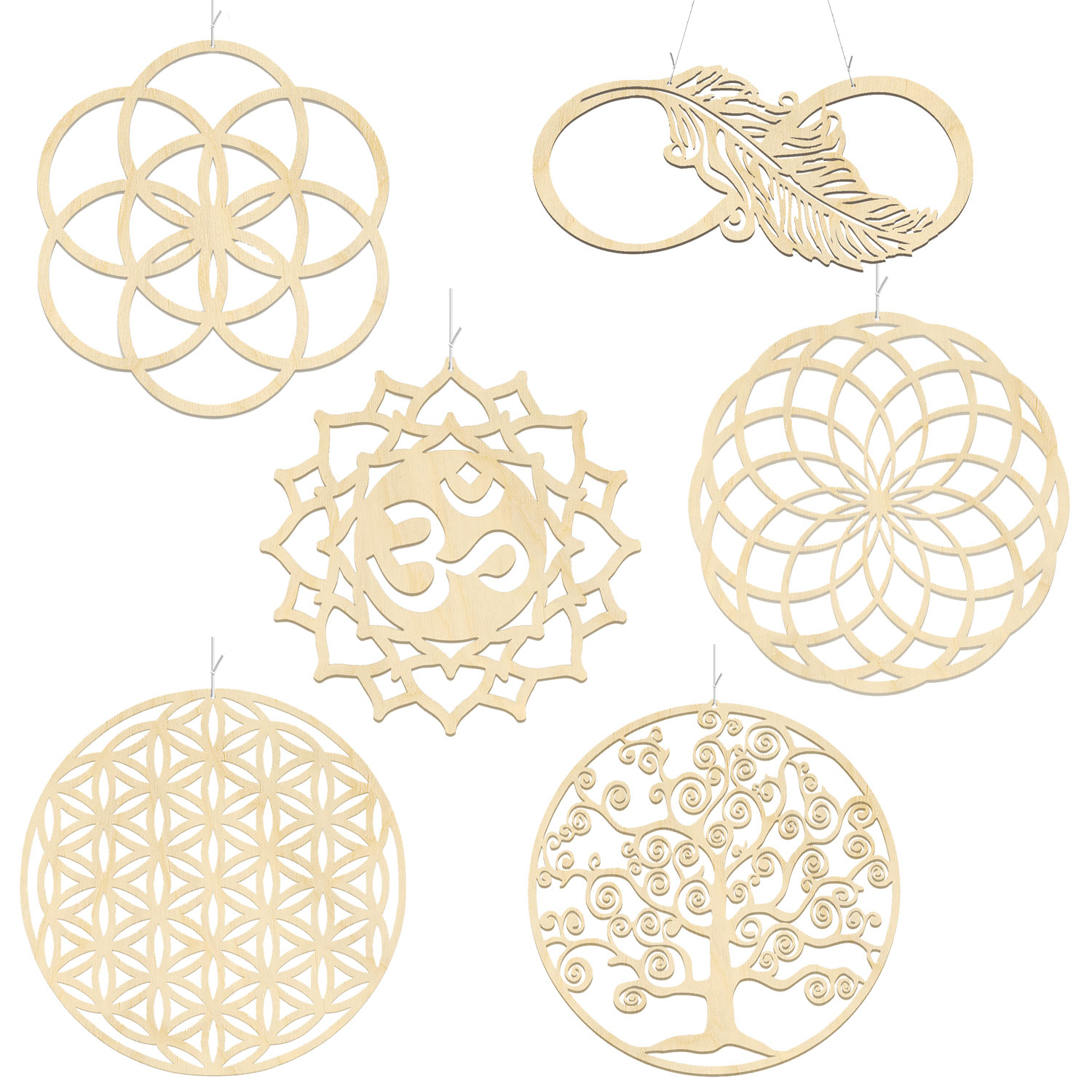 Energiehänger „Energie-Symbole“ 6er Set, Produktbild 1