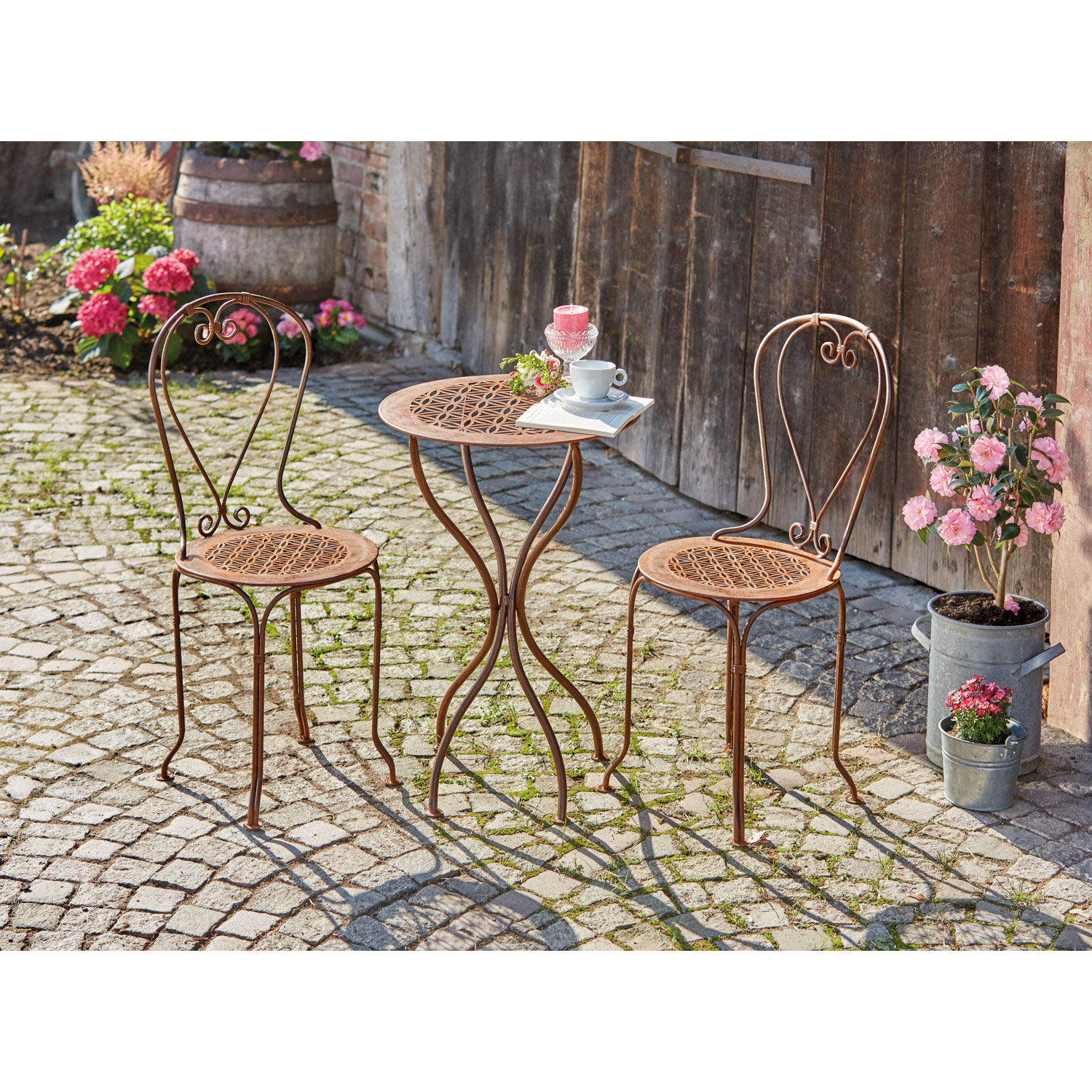 Edelrost-Stuhl „Blume des Lebens”, Produktbild 2