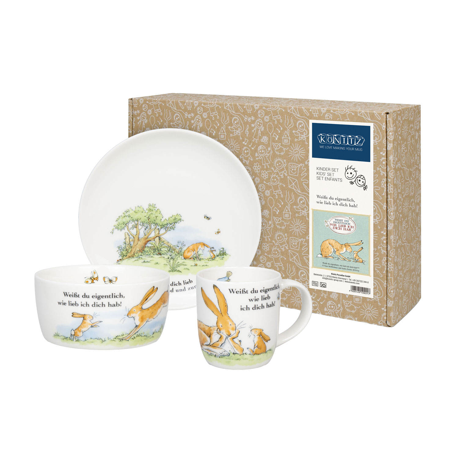 Kindergeschirr „Weist du eigentlich...“, 3er Set, Produktbild 1