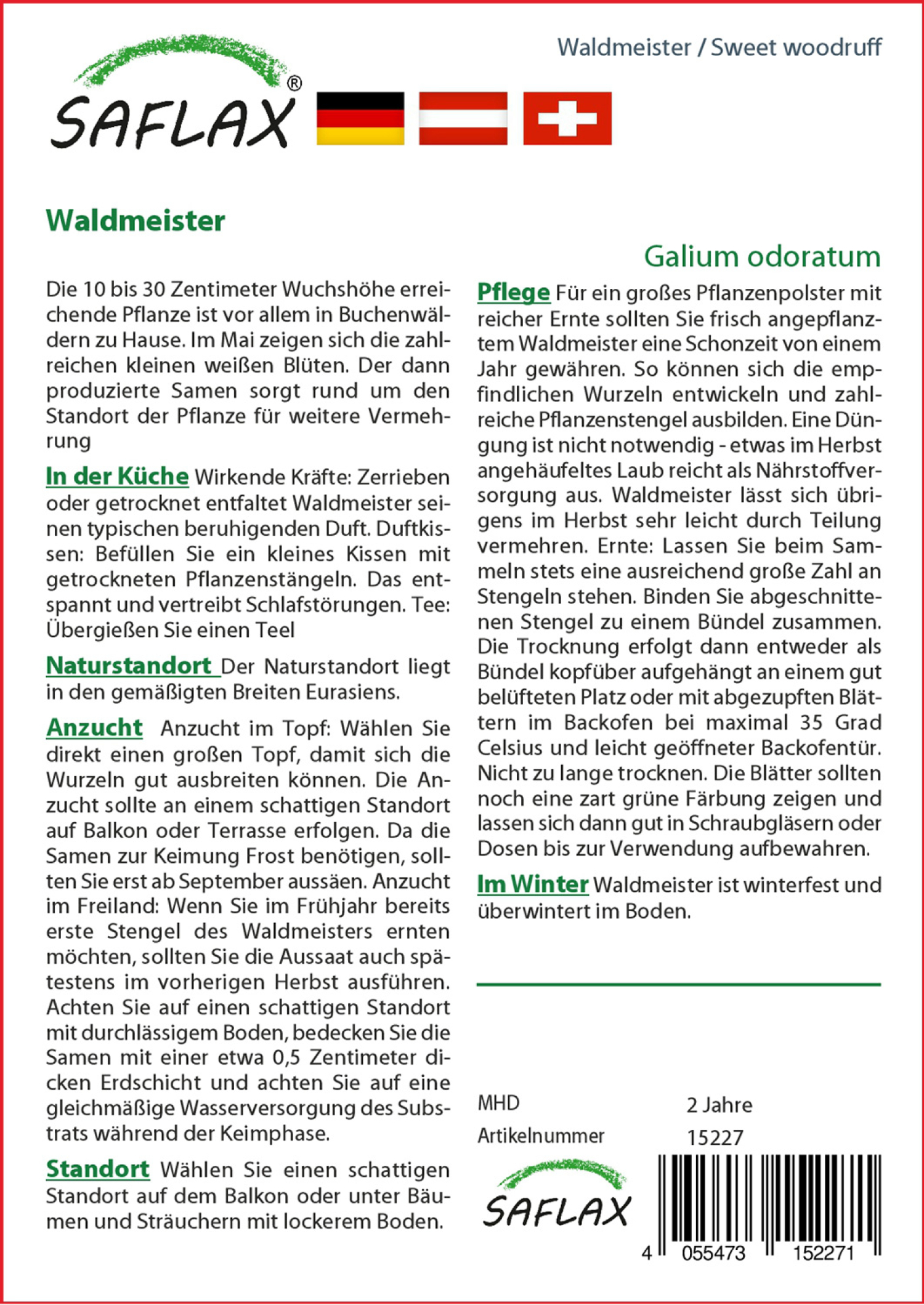 Waldmeister, Samen, Produktbild 2