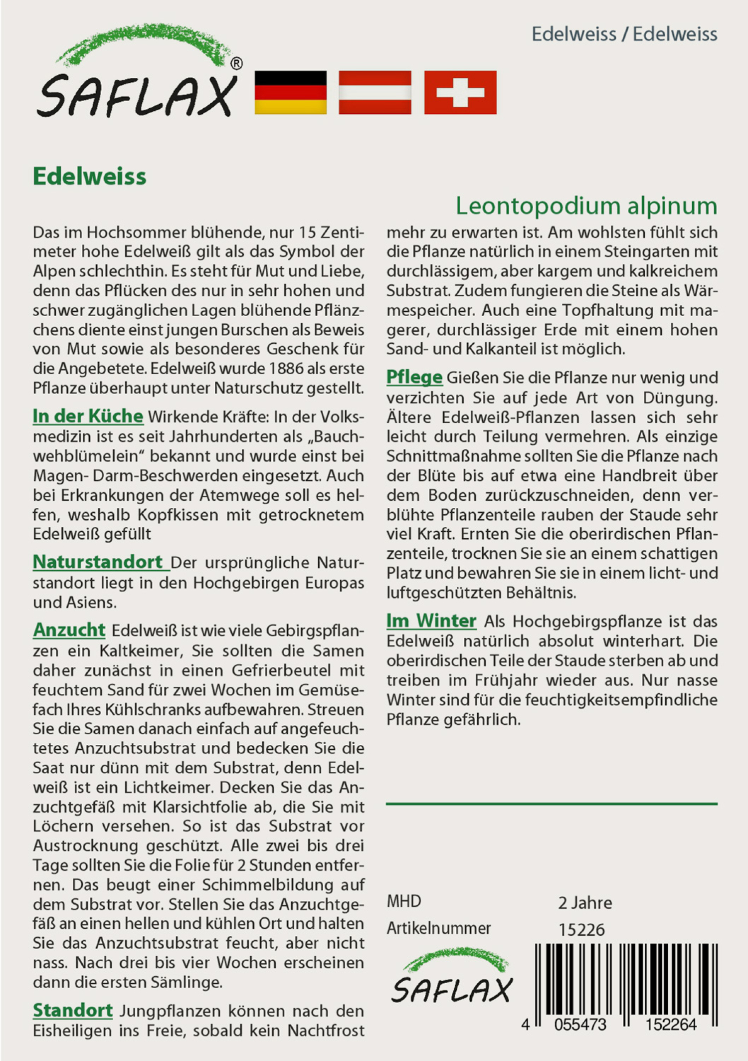 Edelweiss, Samen, Produktbild 2