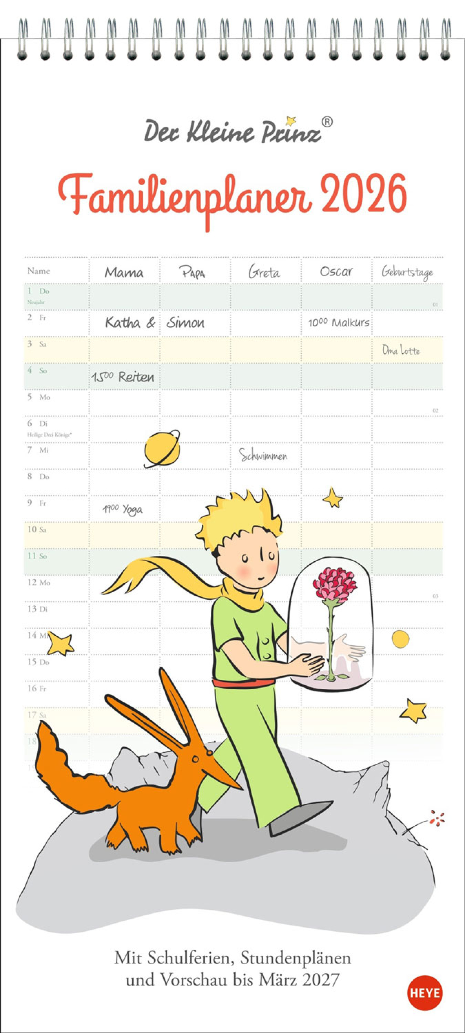 Der Kleine Prinz Familienplaner 2026, Produktbild 1