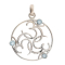 Anhänger „Triple OM mit Topaz“, Produktbild 1