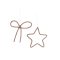 Ornamente „Stern und Schleife“, 2er Set, Produktbild 1