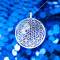 Anhänger „Blume des Lebens“ mit blauen Saphiren, Produktbild 2